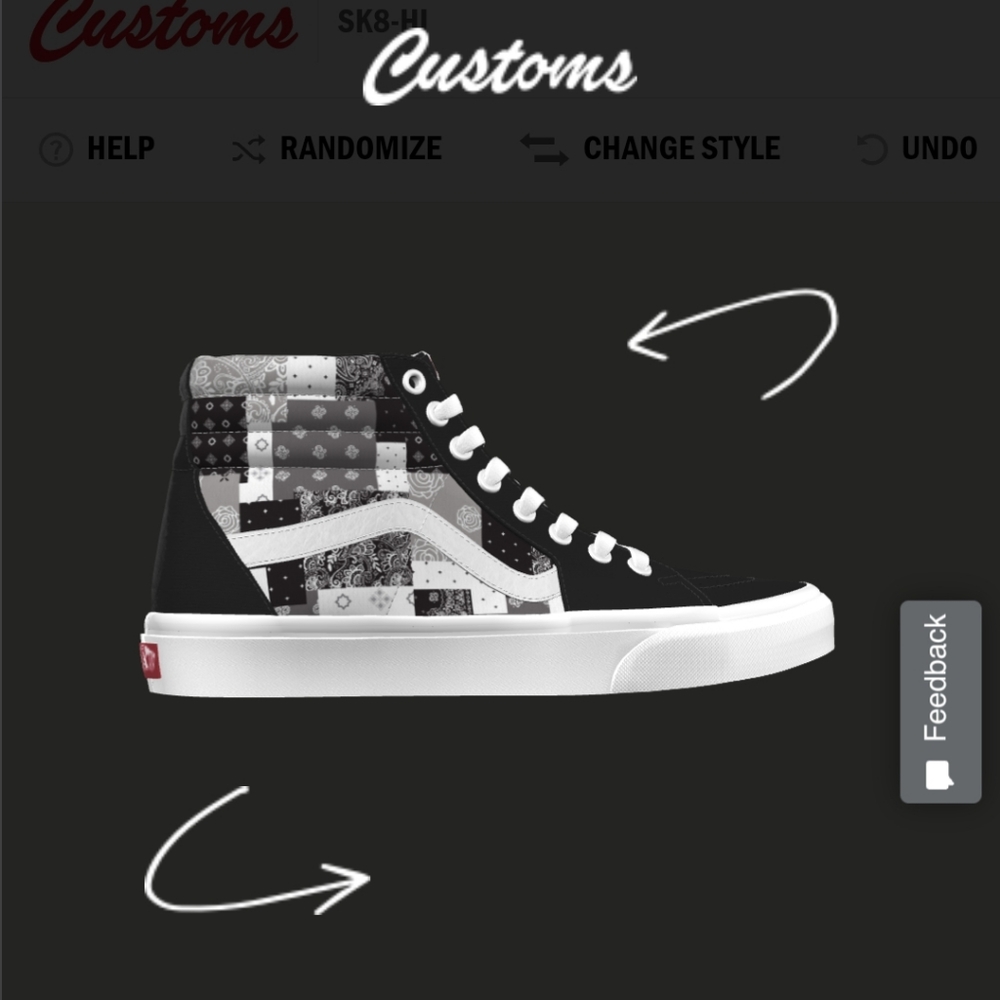 1 HR SALE-Vans Sk8-Hi Custom Canvas Sneakers.